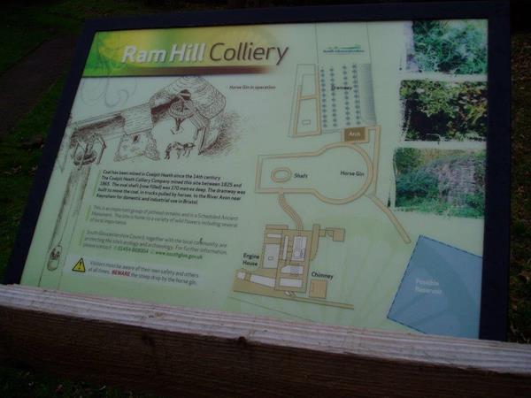 Information Board at the ruins of Ram Hill Colliery