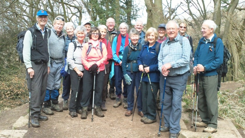 Group of 16 very happy walkers ! -photo kindly taken by a fellow walker we met on the walk.