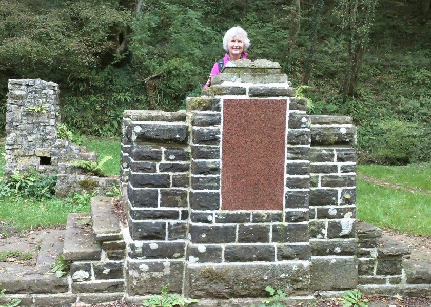 Wendy preaches from the ruins of an ancient church in the Bishopstone Valley