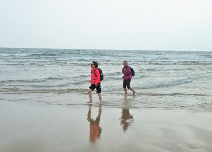 Wendy and Alison looking for parts in the remake of Baywatch .