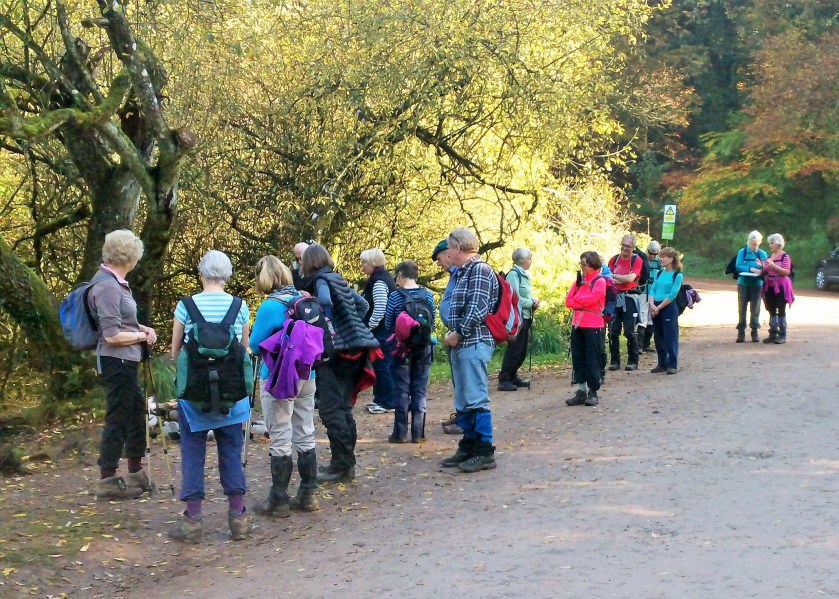Group taking a break near the Stodley Ponds