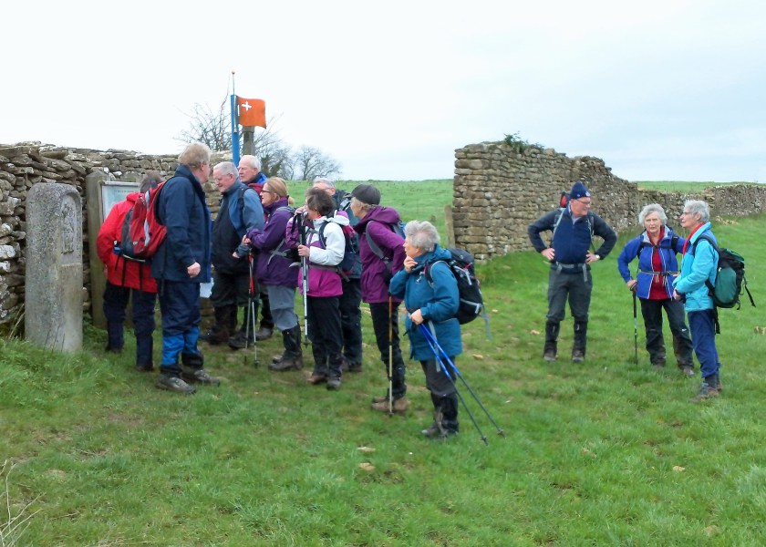 Group reach the 1643 Battle of Lansdown Battlefield information board