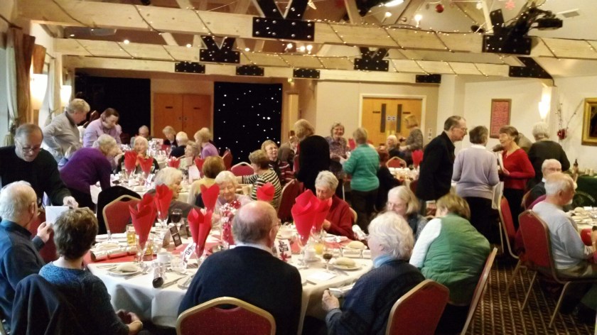 Christmas Meal party gets underway !
