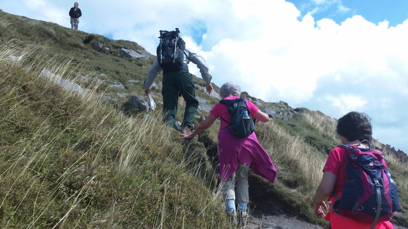 Final ascent of Sugar Loaf to join Neville at the top