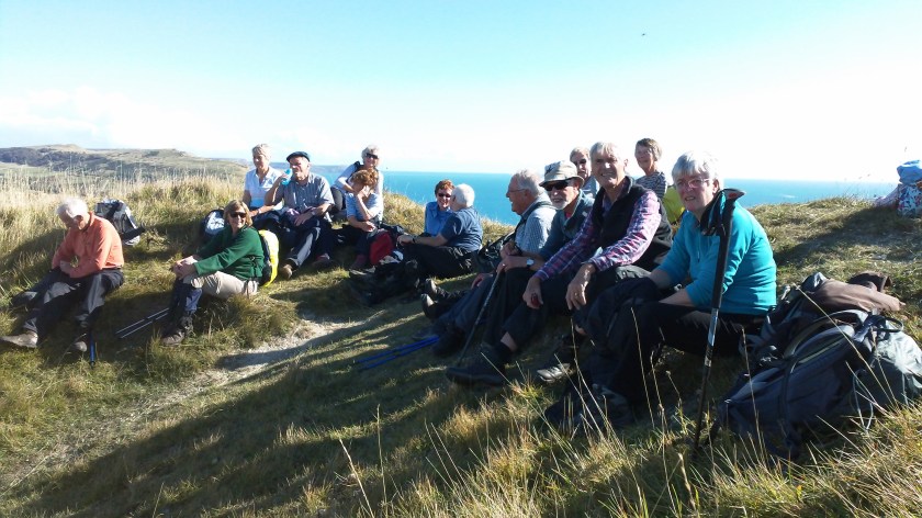 Group relax and Take on Refreshments after major climb of the day.