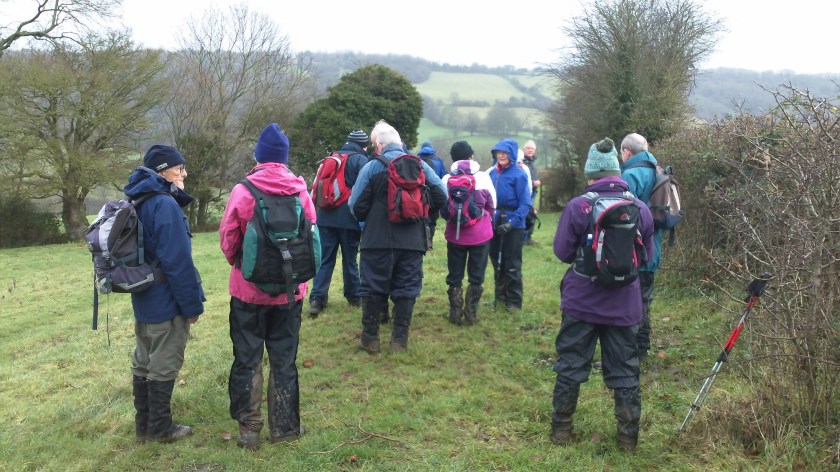 Group taking a coffee break early in the walk.