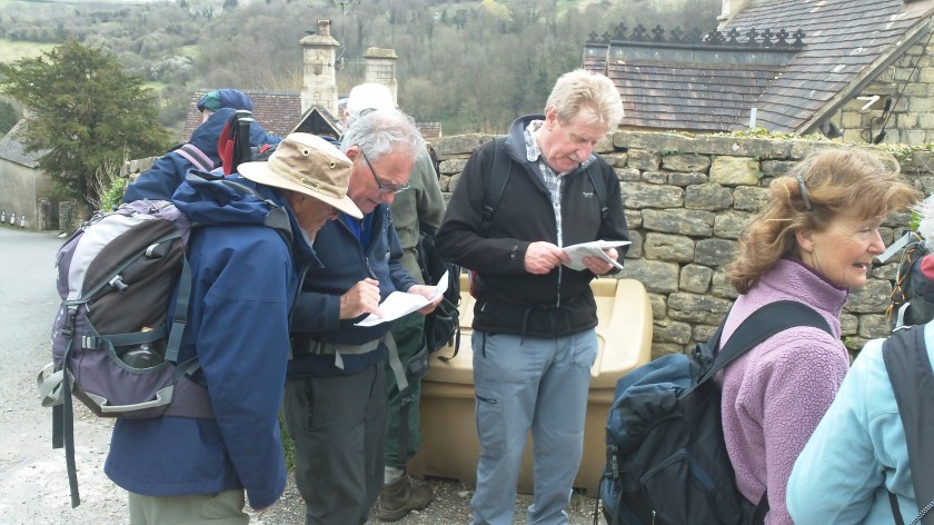 "Where are we?" Don, David and Neville can't agree and consult their maps!