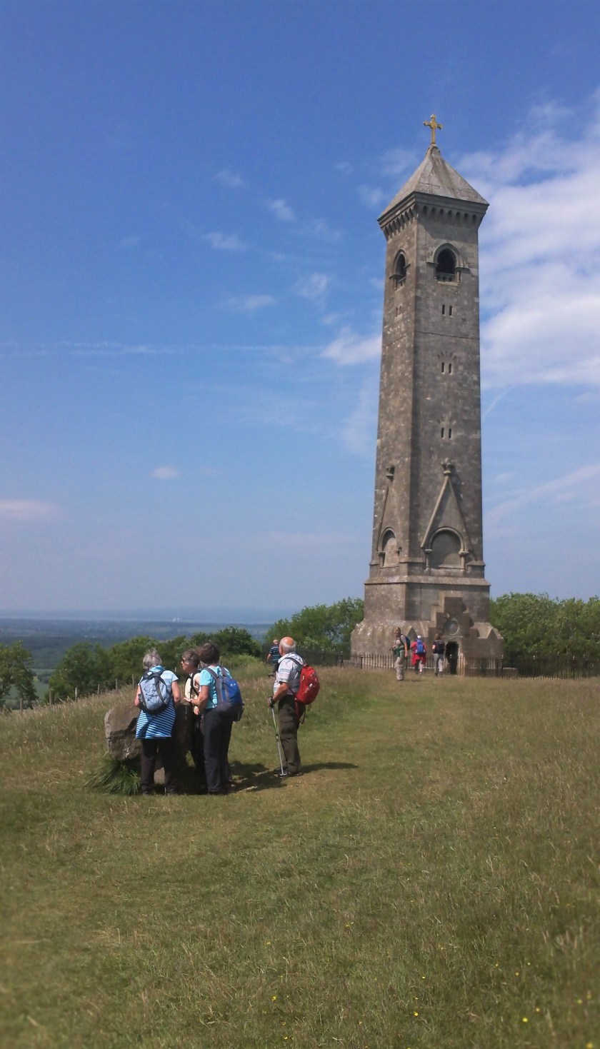 Walkers gather at the Tyndall Monument