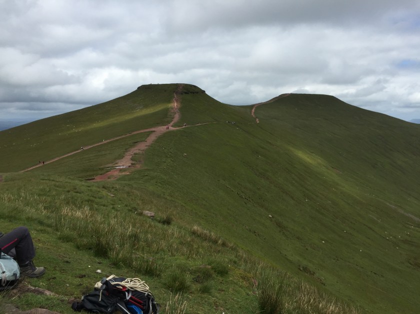 The ascents of Corn Du and Pen y Fan lie ahead after lunch.