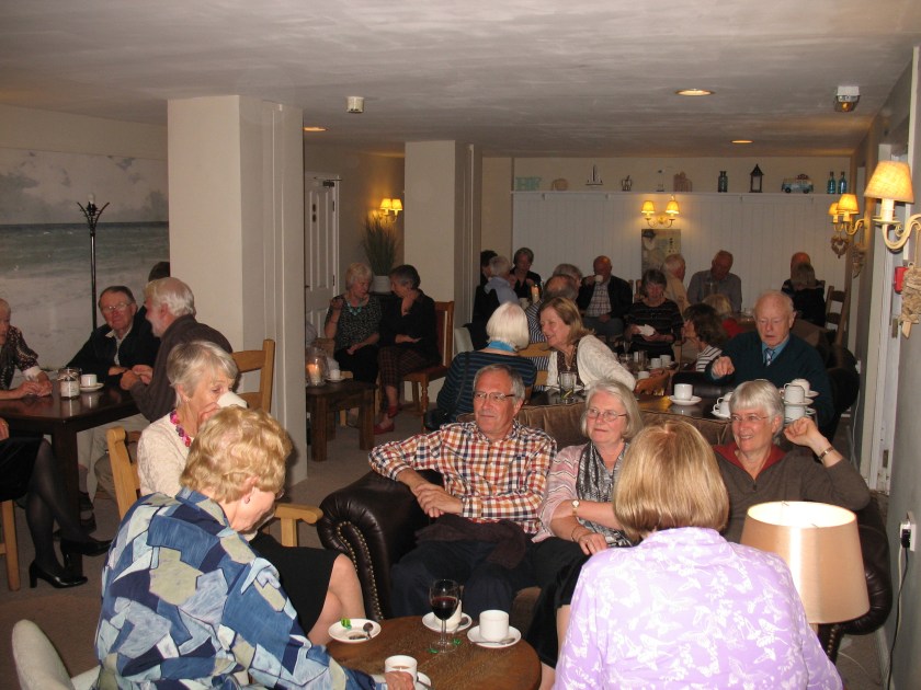 Group Gather in Lounge area after dinner to be entertained.