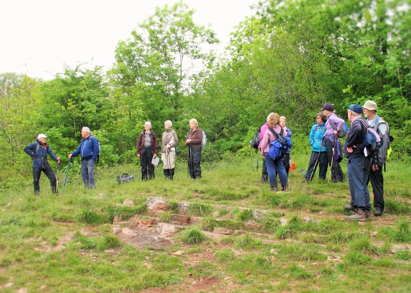 Group enjoying the view from the top of Ebbor Gorge