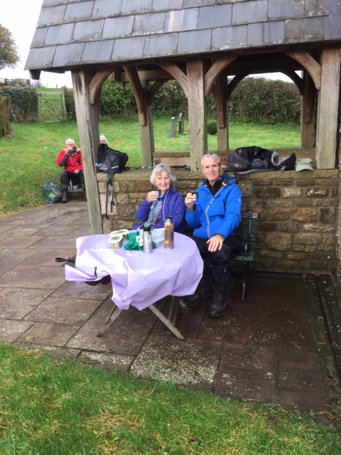 Posh couple from Frampton Cotterell(aka Charles and Camilla) enjoying lunch at Church near Tintern.