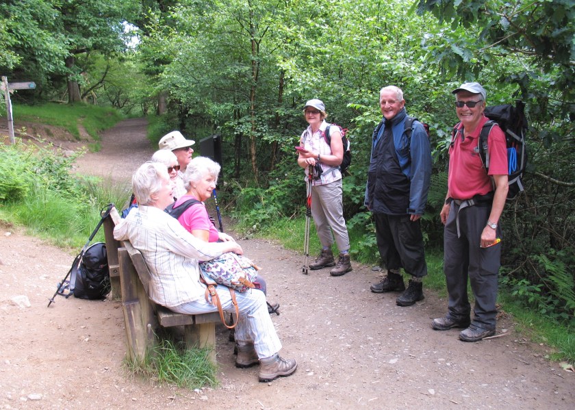 Group resting after the first long climb of the day.