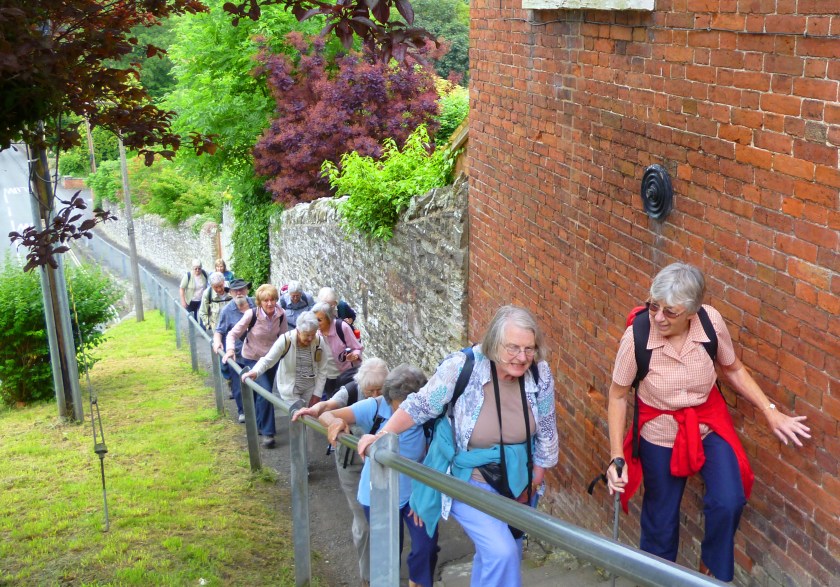 Short Walkers setting off for their walk around Ludlow