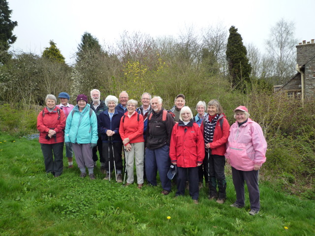 Medium walkers gather at start of their walk led by David Hayes