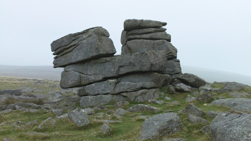 Staple Tor rocks -one of the many tors visited on the route.