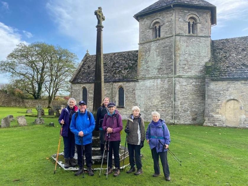 Ozleworth church with its hexagonal tower